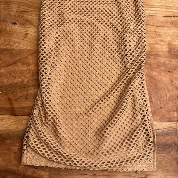 Small Bandage Beige BodyCon Dress - Picture 4 of 6